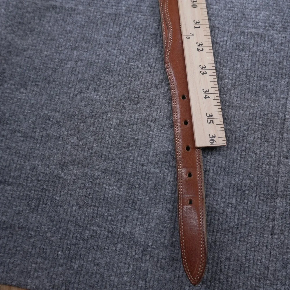 VTG Coach Belt Mens 36 British Tan English Bridle Leather USA Brass 5910